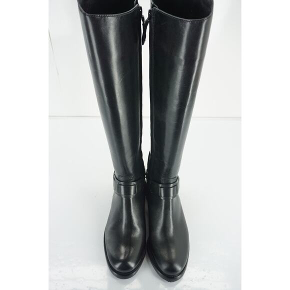 Tory Burch Derby Riding Boot Size 4.5 Ankle Strap Cut Out Logo - Picture 6 of 11